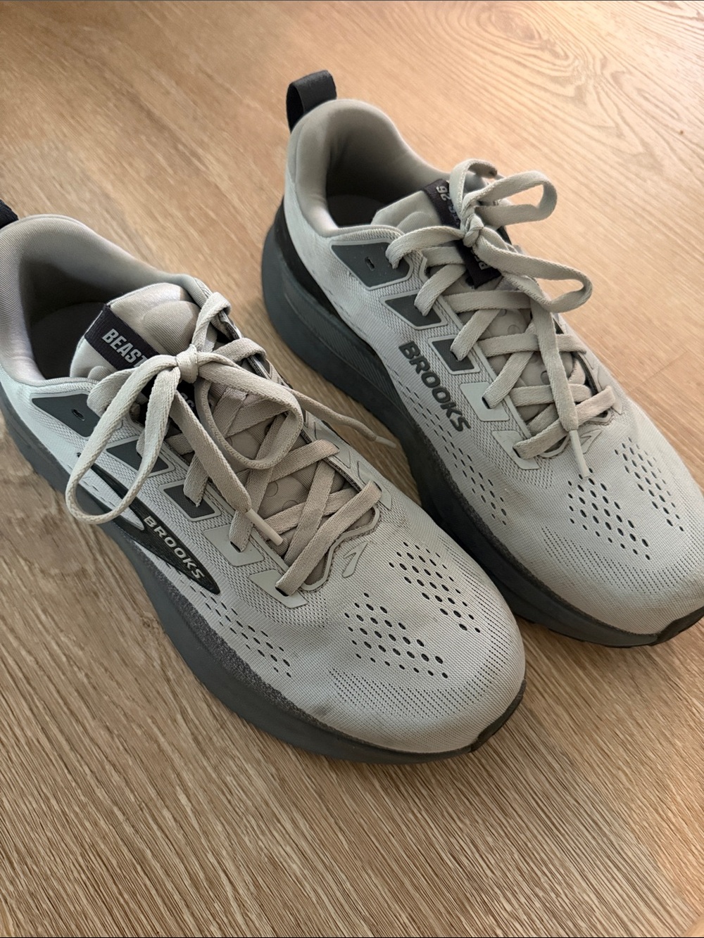Brooks Men’s Athletic Running Shoes - Light Gray and Black